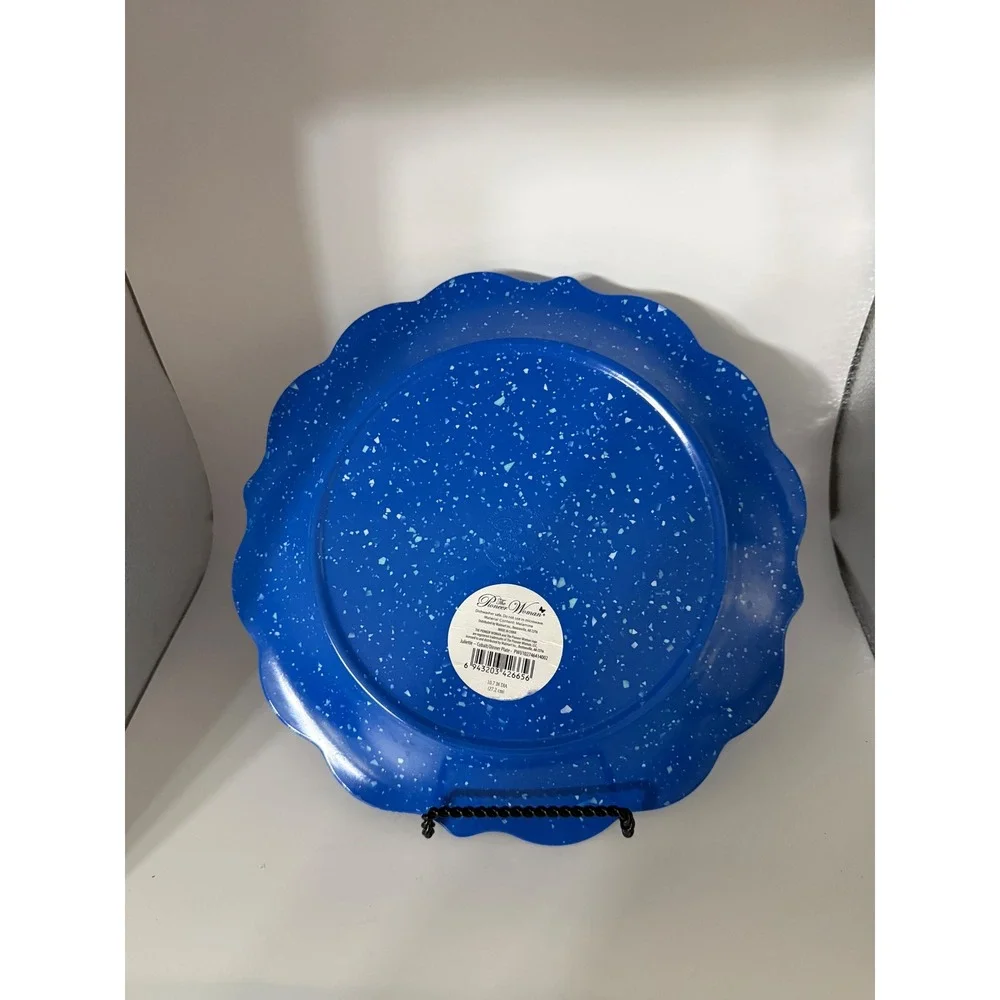 Pioneer Woman Juliette Cobalt Blue Melamine Dinner Plates Set of 4 10.7